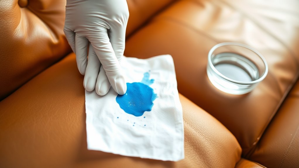 blot ink quickly gently