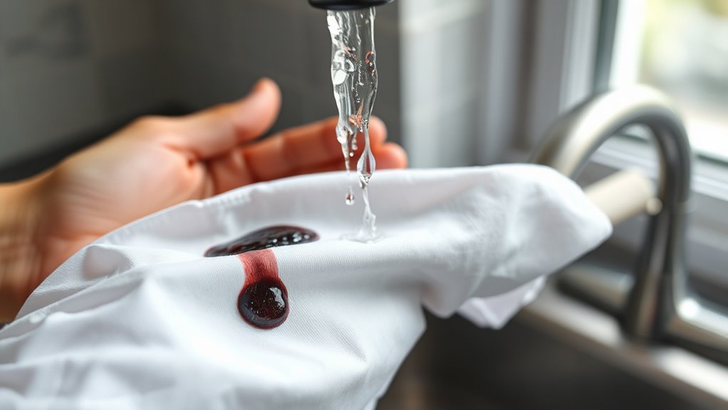 rinse with cold water