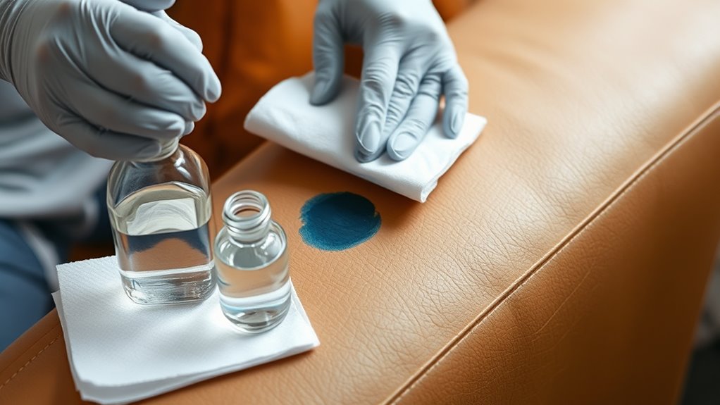safe leather ink removal