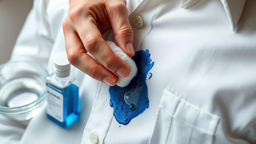 act quickly for stain removal