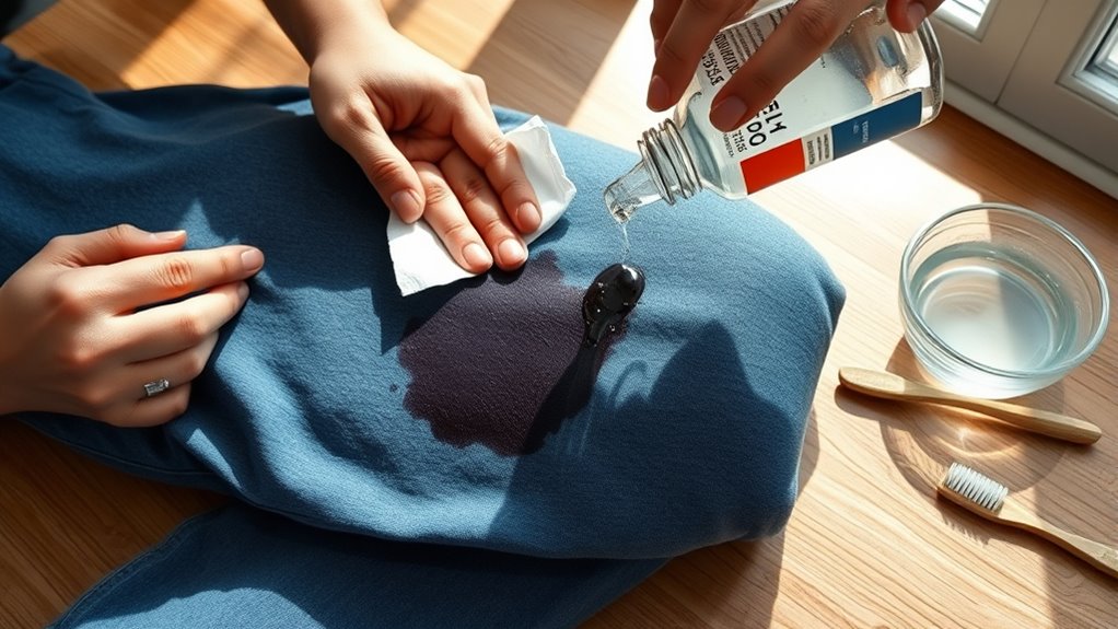 act quickly to remove ink