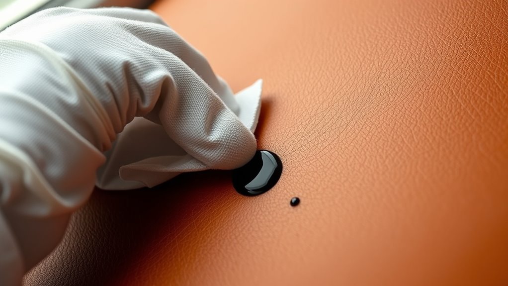 blot ink quickly carefully