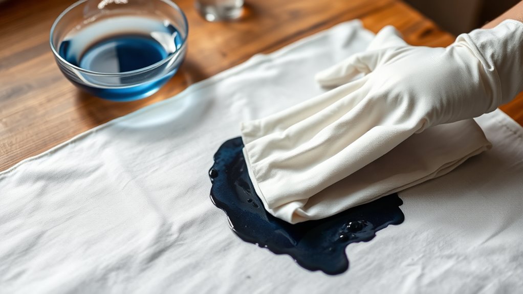 blot rinse act quickly
