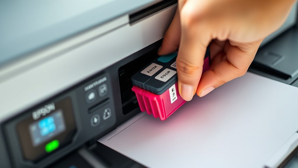 check cartridges run test print