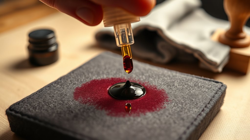 control ink application carefully