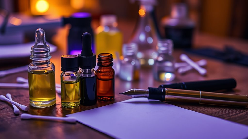 gather materials for invisible ink