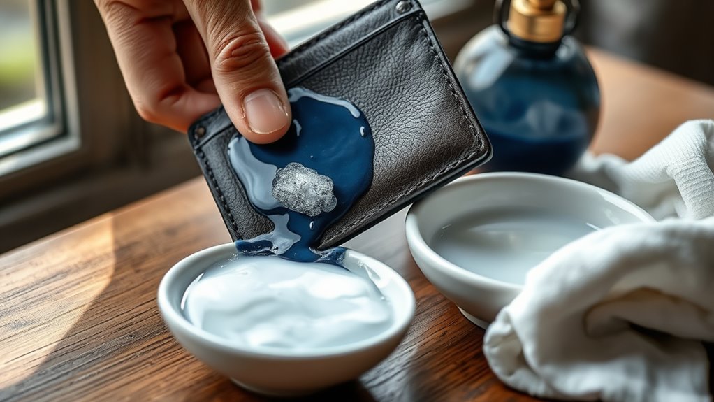 gentle soap removes ink