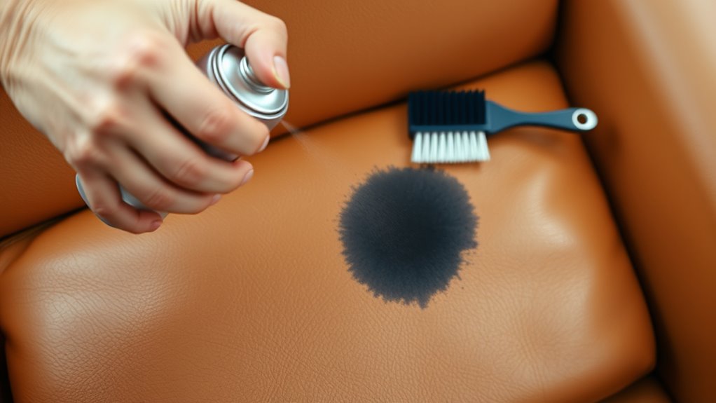 hairspray softens ink stains