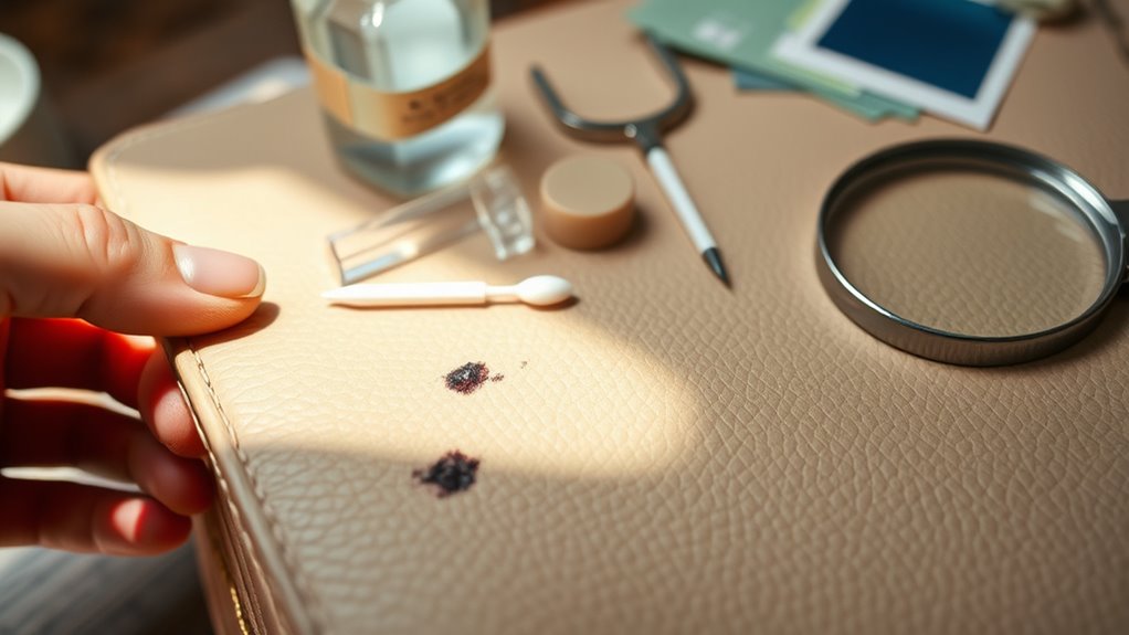 identify faux leather ink