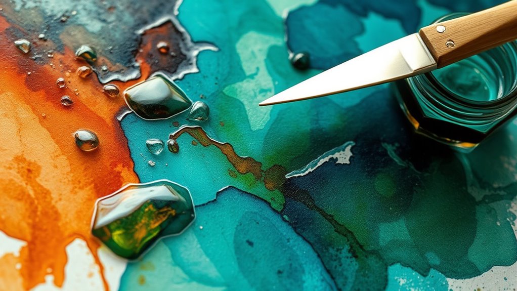layering acrylic ink colors