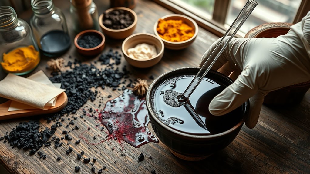 organic pigments create evolving ink