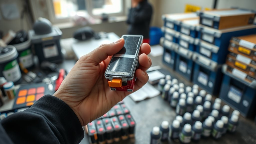 recycled cartridges undergo refurbishment