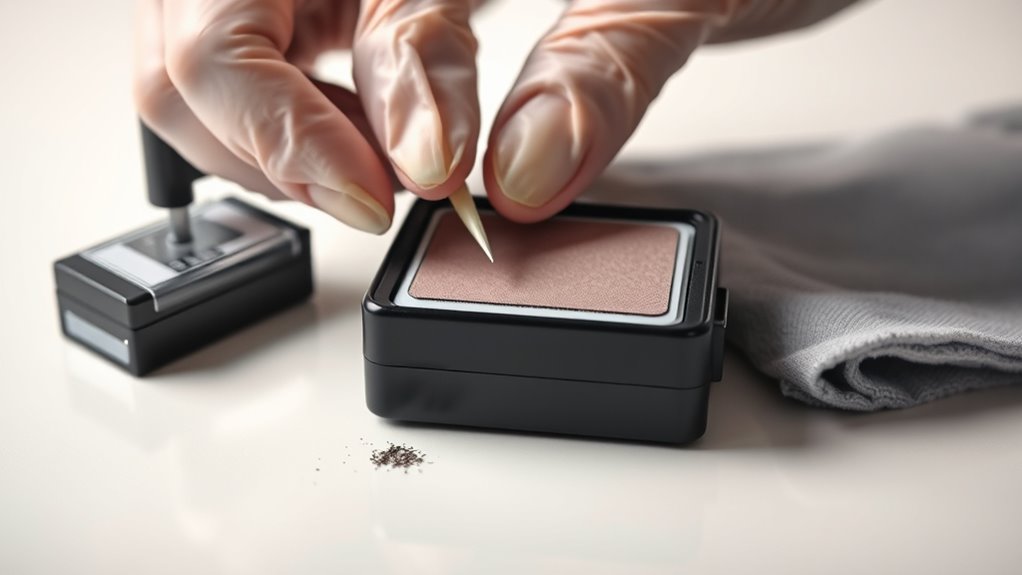 remove ink pad safely