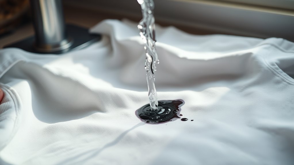 rinse immediately with cold
