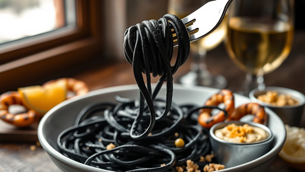 seafood dishes with squid ink