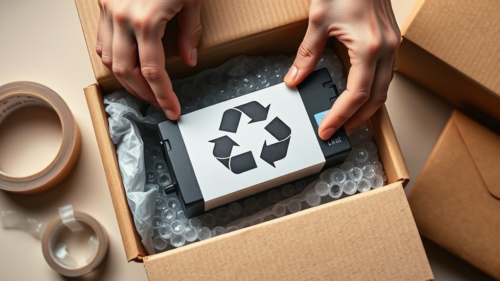 secure label and package properly