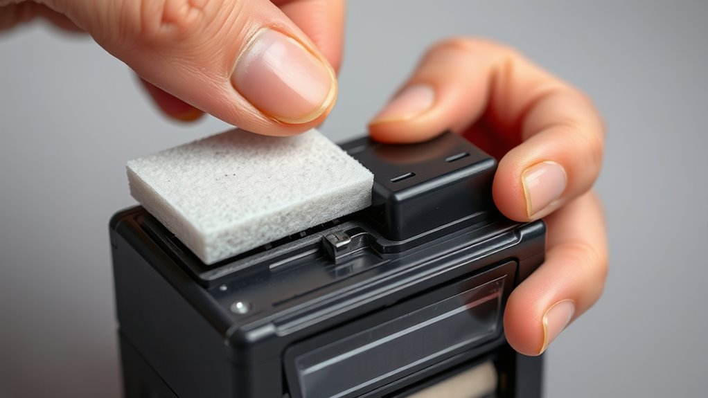 securely click ink pad