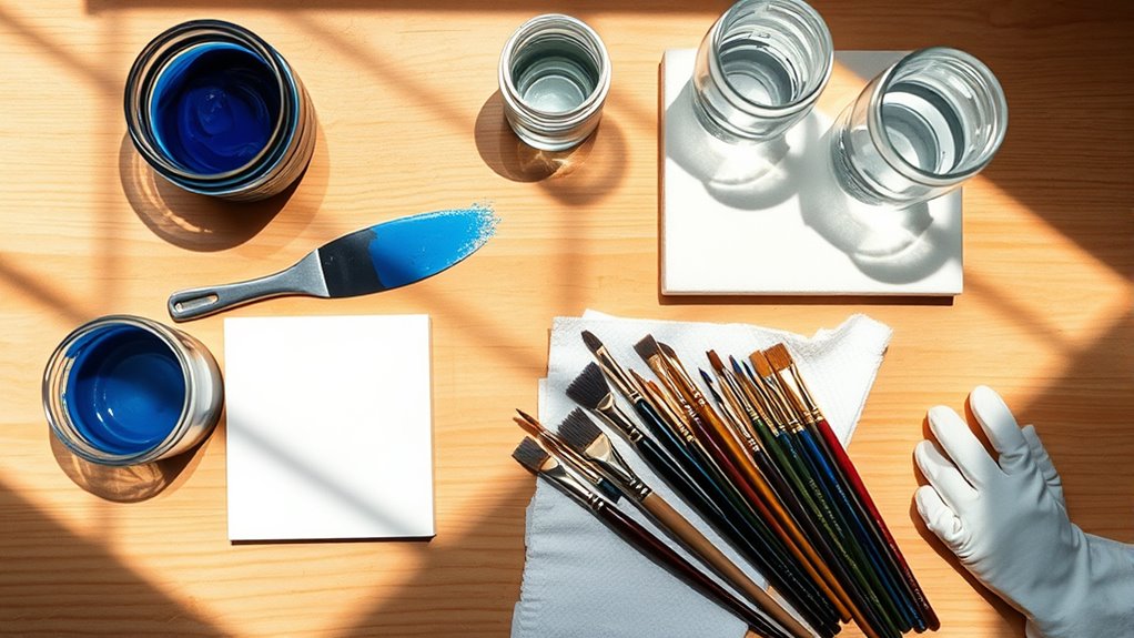 set up workspace gather supplies