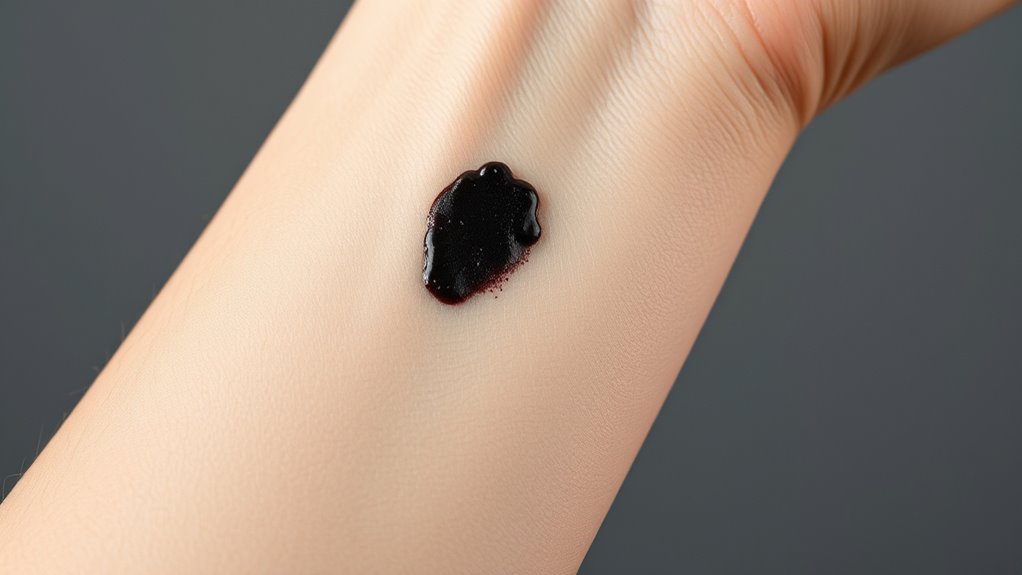 sharpie ink s brief skin contact