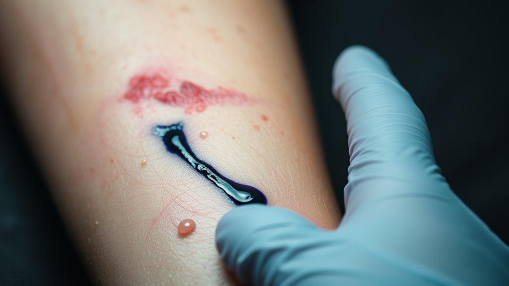 temporary skin staining harmless