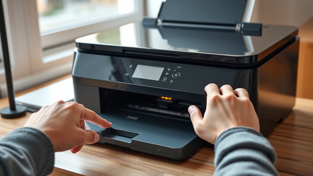 turn on and connect printer