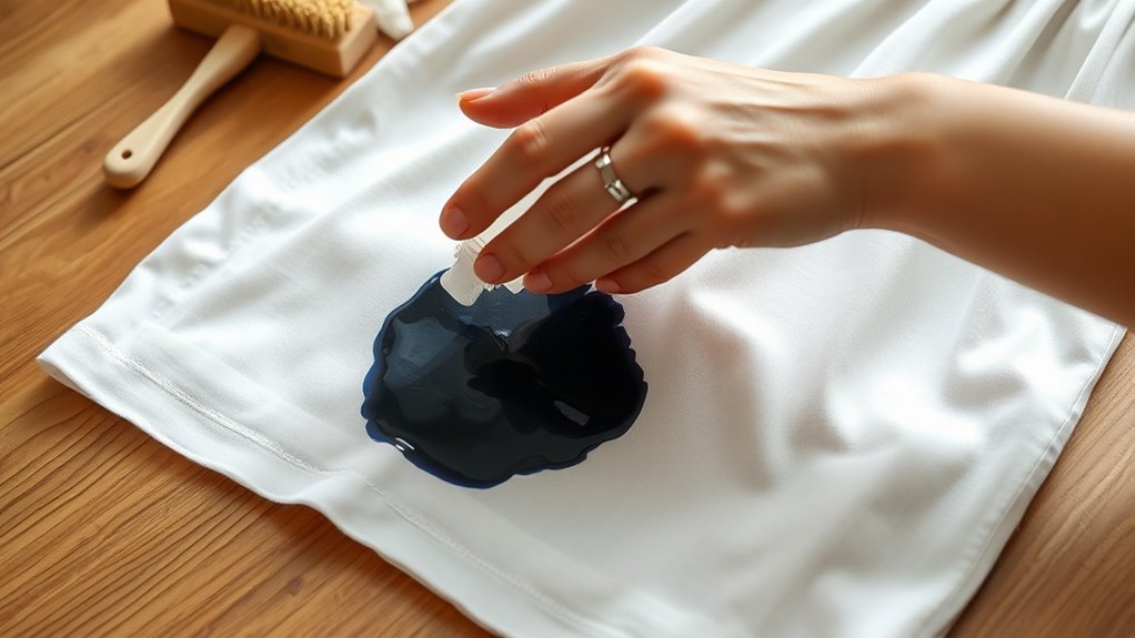 use sanitizer to remove ink
